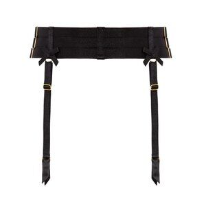 BORDELLE Strap Suspender Belt in Black NWT XL